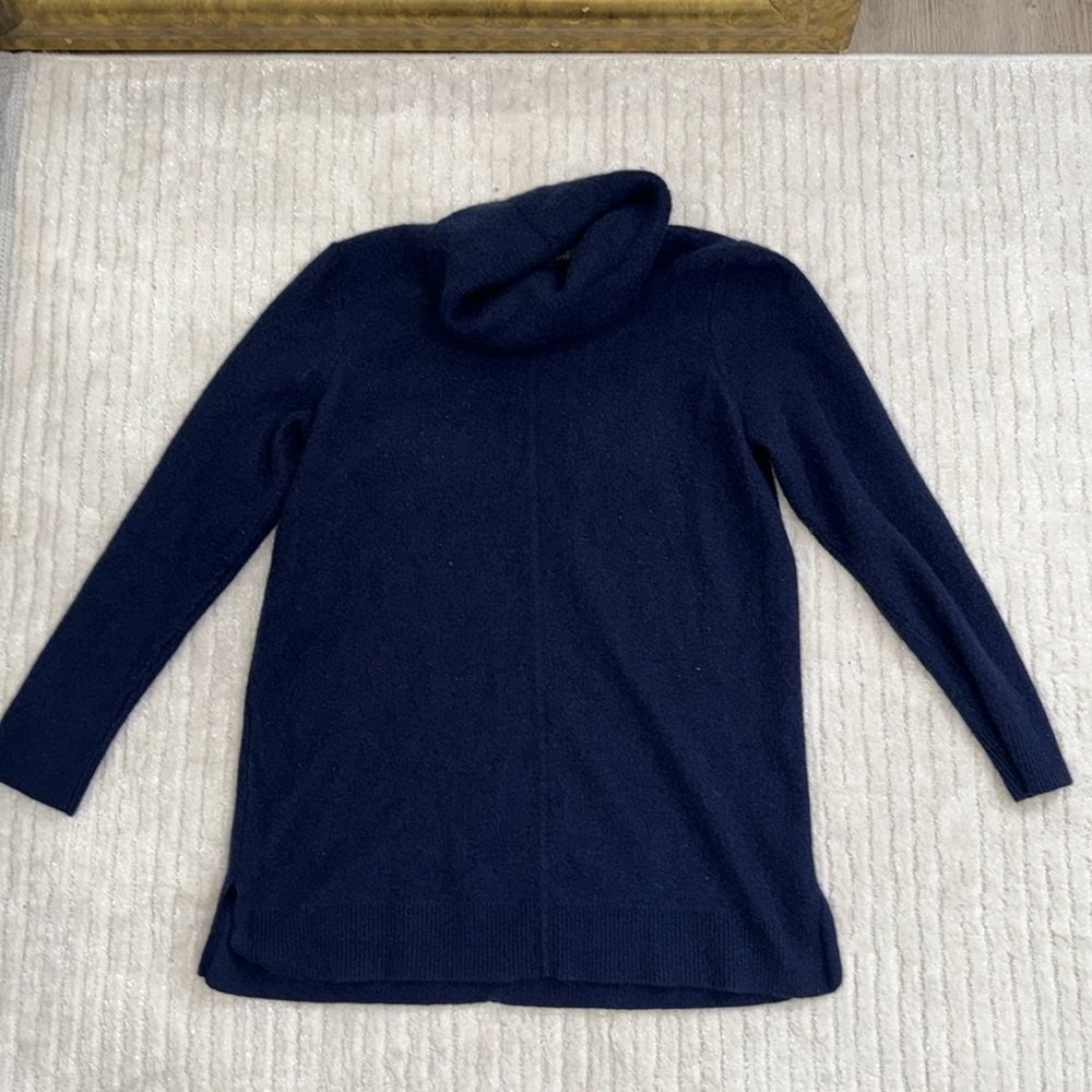 Lauren Ralph Lauren Navy 100% Cashmere Sweater Size 52